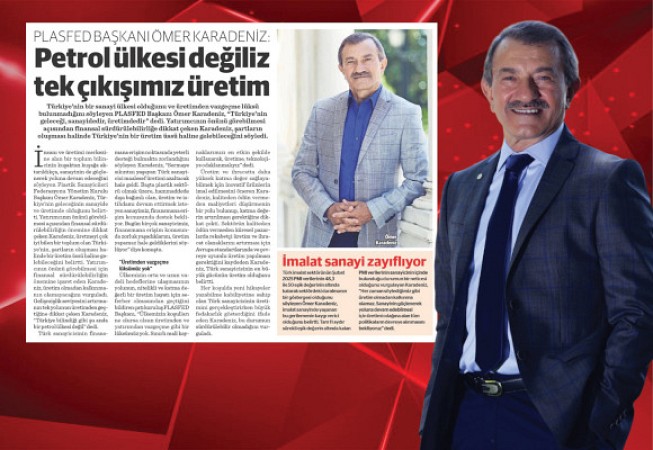 PLASFED Başkanı, Dünya gazetesine açıklamalarda bulundu