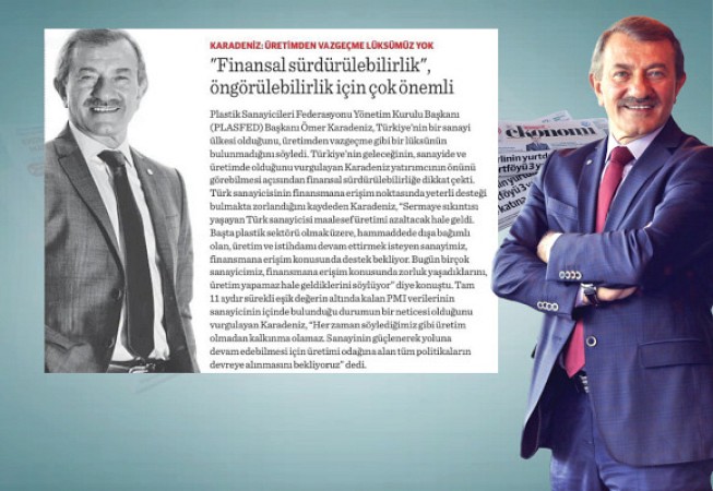 Karadeniz, finansal sürdürülebilirliğin önemini Ekonomi'ye anlattı